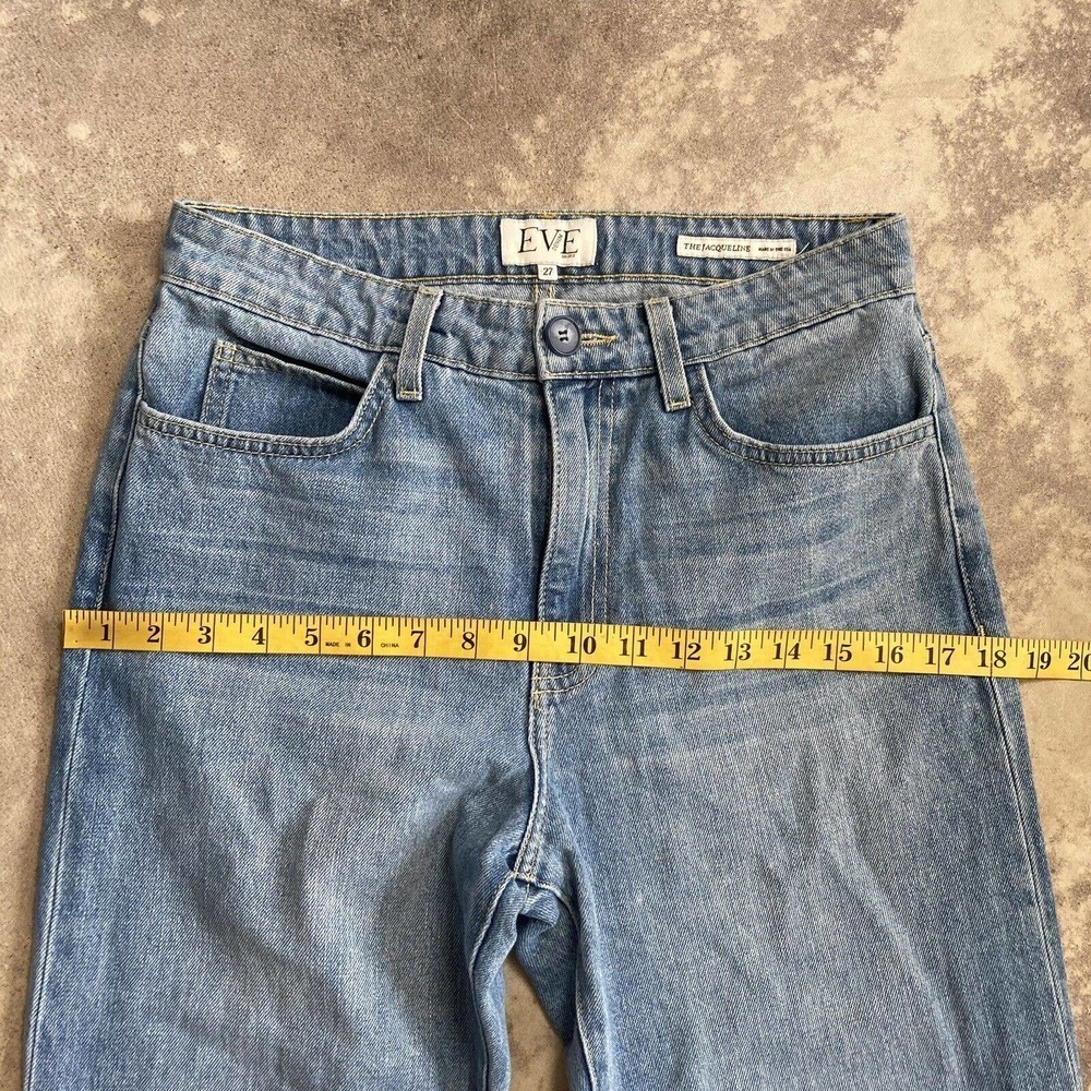 Eve Denim Womens‎ Size 27 The Jacqueline Flare Leg Cotton High Rise Jeans Blue - Picture 4 of 15